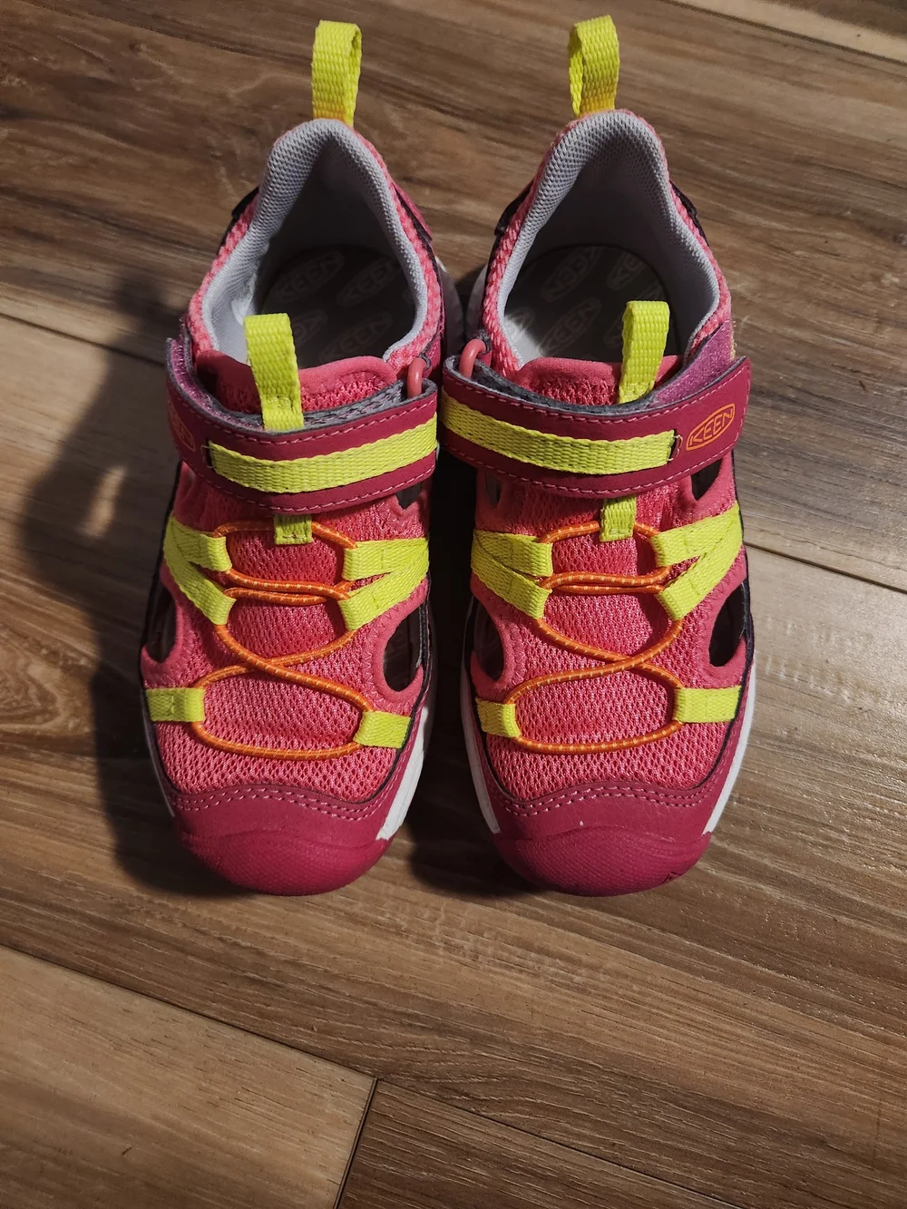 Keen Kids Pink and Yellow Sandal Water Shoes Size 11